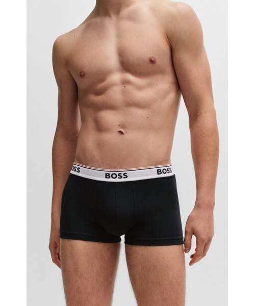 BOSS（ボス）の「3パック ストレッチコットン ロゴウエストバンドボクサーパンツ（ボクサーパンツ・メンズ・ブラック・L/M/S/XL/XXL）」の2枚目の写真