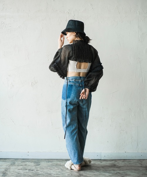 ORIENT MILLINERY（オリエント ミリナリー）の「DUVET【ﾃﾞｭｳﾞｪ】アームボレロ（カーディガン/ボレロ・レディース・ホワイト/ブラック・FREE）」の16枚目の写真