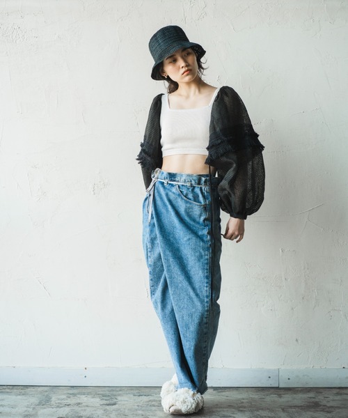 ORIENT MILLINERY（オリエント ミリナリー）の「DUVET【ﾃﾞｭｳﾞｪ】アームボレロ（カーディガン/ボレロ・レディース・ホワイト/ブラック・FREE）」の15枚目の写真