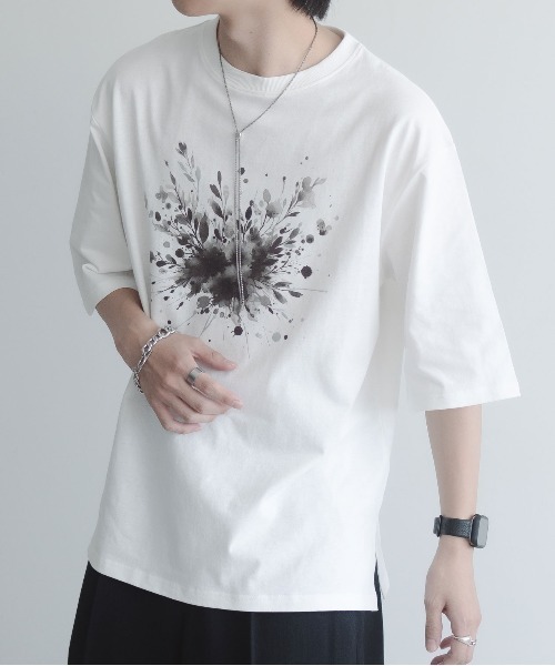 epnok（エプノック）の「フラワープリントTee（Tシャツ/カットソー・メンズ・ホワイト系1/ホワイト系2・SMALL/MEDIUM/LARGE）」の14枚目の写真