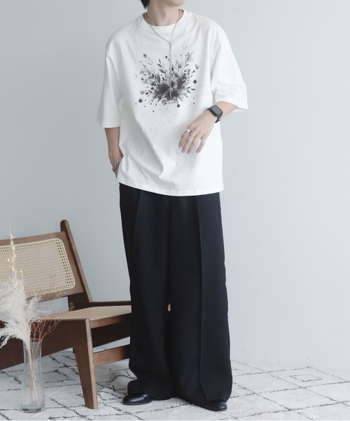 epnok（エプノック）の「フラワープリントTee（Tシャツ/カットソー・メンズ・ホワイト系1/ホワイト系2・SMALL/MEDIUM/LARGE）」の16枚目の写真