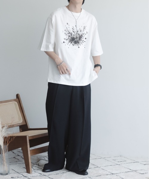 epnok（エプノック）の「フラワープリントTee（Tシャツ/カットソー・メンズ・ホワイト系1/ホワイト系2・SMALL/MEDIUM/LARGE）」の17枚目の写真