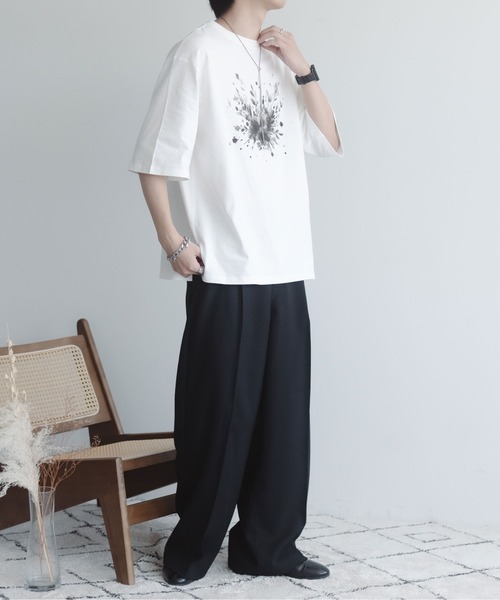 epnok（エプノック）の「フラワープリントTee（Tシャツ/カットソー・メンズ・ホワイト系1/ホワイト系2・SMALL/MEDIUM/LARGE）」の18枚目の写真