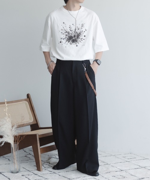 epnok（エプノック）の「フラワープリントTee（Tシャツ/カットソー・メンズ・ホワイト系1/ホワイト系2・SMALL/MEDIUM/LARGE）」の21枚目の写真