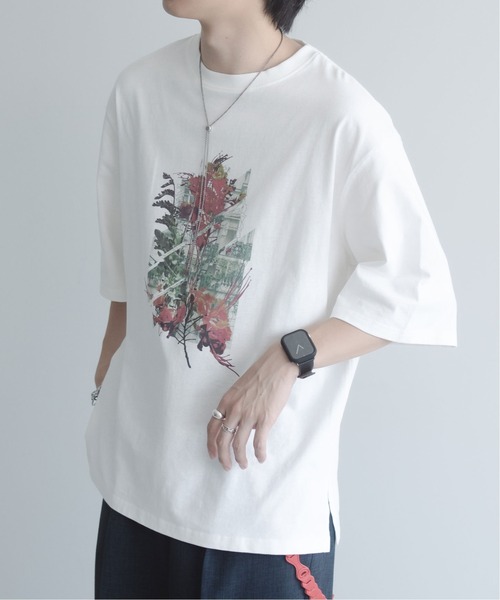 epnok（エプノック）の「フラワープリントTee（Tシャツ/カットソー・メンズ・ホワイト系1/ホワイト系2・SMALL/MEDIUM/LARGE）」の4枚目の写真