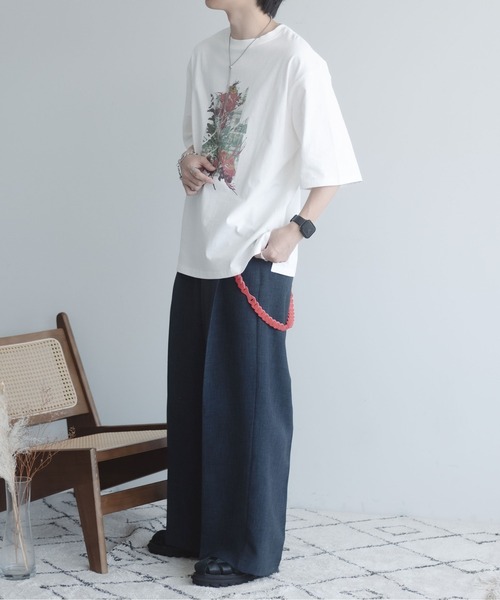 epnok（エプノック）の「フラワープリントTee（Tシャツ/カットソー・メンズ・ホワイト系1/ホワイト系2・SMALL/MEDIUM/LARGE）」の8枚目の写真