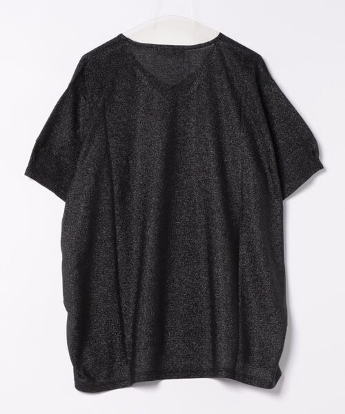 GOLDJAPAN（ゴールドジャパン）の「サイドタックVネックラメプルオーバー【大きいサイズ対応】（Tシャツ/カットソー・レディース・ブラック/シルバー・LL～3L/4L～5L）」の20枚目の写真
