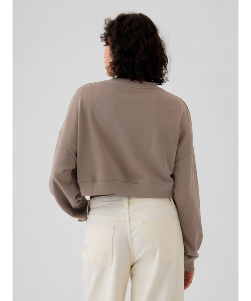 GAP(ギャップ)の「ヴィンテージソフト クロップド GAPロゴ スウェット・トレーナー(スウェット・レディース・ライトグレー/ブラック/ライトブラウン・XS/L/XL/M/XXS/S)」の9枚目の写真