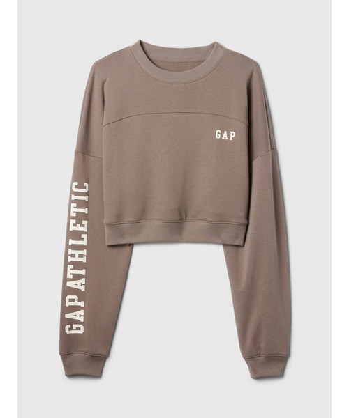 GAP(ギャップ)の「ヴィンテージソフト クロップド GAPロゴ スウェット・トレーナー(スウェット・レディース・ライトグレー/ブラック/ライトブラウン・XS/L/XL/M/XXS/S)」の3枚目の写真