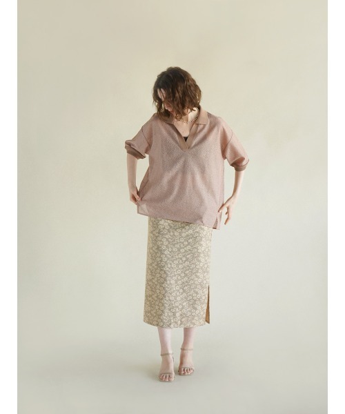 FIKA.(フィーカ)の「Flower jocquard skirt(スカート・レディース・ベージュ/チャコール・MEDIUM)」の15枚目の写真