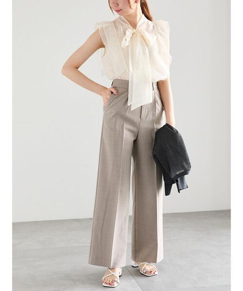 Te chichi（テチチ）の「シアーリボンボウタイブラウス（シャツ/ブラウス・レディース・ブラウン/ネイビー/オフホワイト・F）」の8枚目の写真