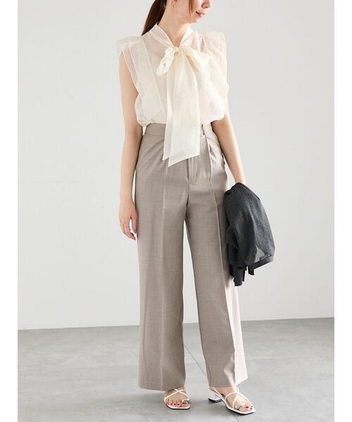 Te chichi（テチチ）の「シアーリボンボウタイブラウス（シャツ/ブラウス・レディース・ブラウン/ネイビー/オフホワイト・F）」の9枚目の写真