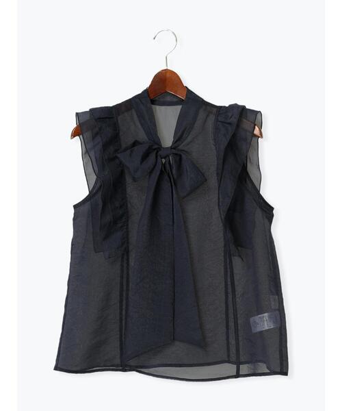 Te chichi（テチチ）の「シアーリボンボウタイブラウス（シャツ/ブラウス・レディース・ブラウン/ネイビー/オフホワイト・F）」の19枚目の写真