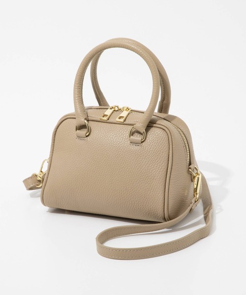AULENTTI(オウレンティ)の「AULENTTI MINI SHUOLDER BAG オーレンティ 2WAY ミニ ショルダーバッグ(ショルダーバッグ・レディース・ベージュ/ブラック・FREE)」の2枚目の写真