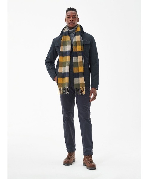 Barbour（バブアー）の「ラム ウール タッターソール マフラー（マフラー・レディース・グレー/レッド/ネイビー・FREE）」の13枚目の写真