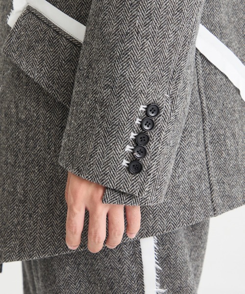 sulvam / サルバム】ヘリンボーンライニングジャケット（テーラード