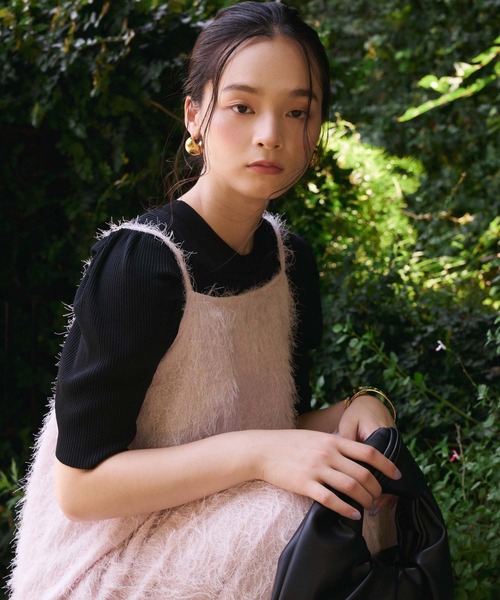 fifth(フィフス)の「シャギーキャミワンピース(ワンピース・レディース・スモークピンク/ブラック/ライトグレー・M)」の22枚目の写真