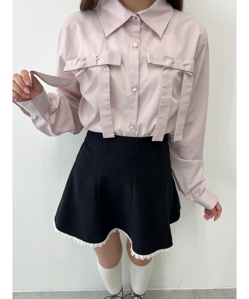 PHILLY（フィリー）の「【PHILLY】ダブルリボンブラウス（シャツ/ブラウス・レディース・ブルー/ホワイト/ピンク・FREE）」の12枚目の写真