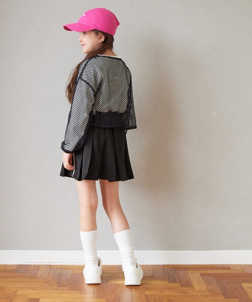 coca（coca）（コカ）の「キッズ サイドラインプリーツスカート（スカート・キッズ・ブラック・120/130/140/150）」の4枚目の写真