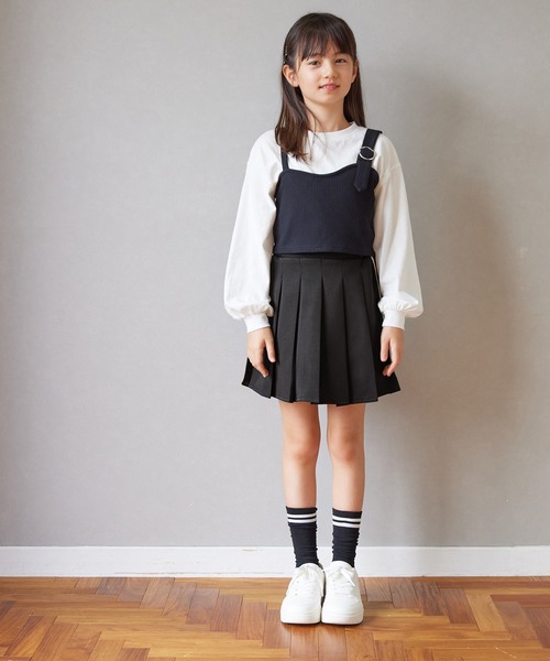coca（coca）（コカ）の「キッズ サイドラインプリーツスカート（スカート・キッズ・ブラック・120/130/140/150）」の6枚目の写真