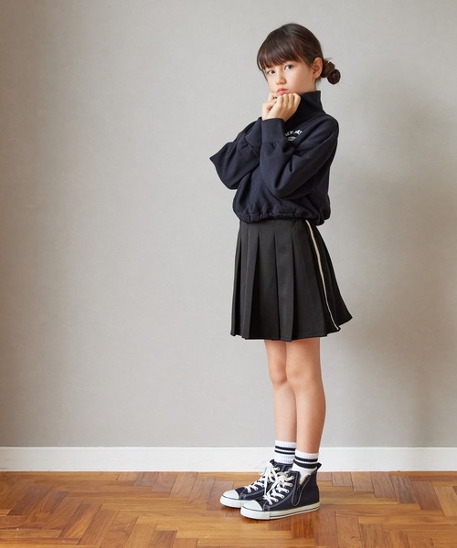 coca（coca）（コカ）の「キッズ サイドラインプリーツスカート（スカート・キッズ・ブラック・120/130/140/150）」の8枚目の写真