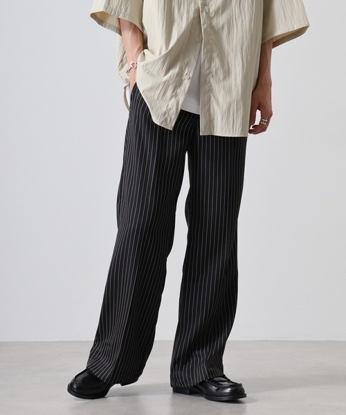 FUNALIVE(ファンアライブ)の「Hem spindle Wide pants / TR裾スピンドルワイドパンツ(その他パンツ・メンズ・ブラック/ブラック系その他/チャコール/ベージュ/ワイン・L/M)」の4枚目の写真