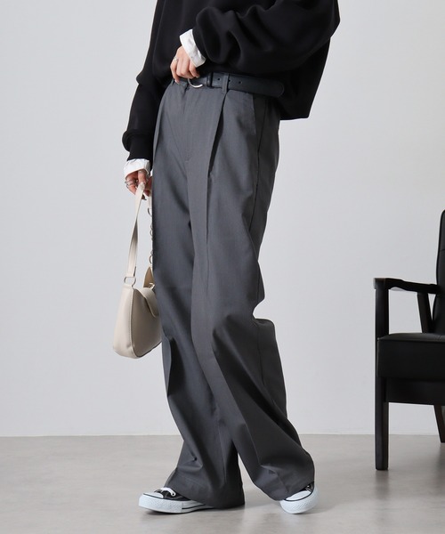 FUNALIVE(ファンアライブ)の「Hem spindle Wide pants / TR裾スピンドルワイドパンツ(その他パンツ・メンズ・ブラック/ブラック系その他/チャコール/ベージュ/ワイン・L/M)」の8枚目の写真