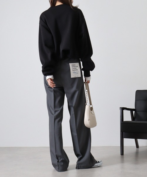 FUNALIVE(ファンアライブ)の「Hem spindle Wide pants / TR裾スピンドルワイドパンツ(その他パンツ・メンズ・ブラック/ブラック系その他/チャコール/ベージュ/ワイン・L/M)」の10枚目の写真