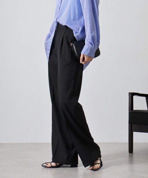 FUNALIVE(ファンアライブ)の「Hem spindle Wide pants / TR裾スピンドルワイドパンツ(その他パンツ・メンズ・ブラック/ブラック系その他/チャコール/ベージュ/ワイン・L/M)」の17枚目の写真