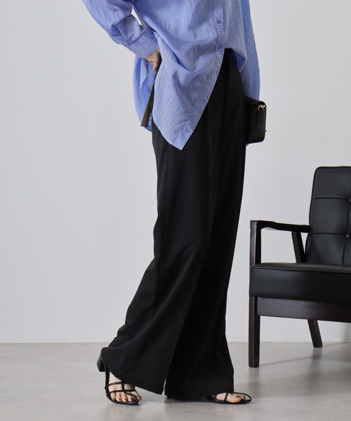 FUNALIVE(ファンアライブ)の「Hem spindle Wide pants / TR裾スピンドルワイドパンツ(その他パンツ・メンズ・ブラック/ブラック系その他/チャコール/ベージュ/ワイン・L/M)」の15枚目の写真