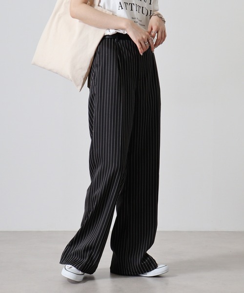 FUNALIVE(ファンアライブ)の「Hem spindle Wide pants / TR裾スピンドルワイドパンツ(その他パンツ・メンズ・ブラック/ブラック系その他/チャコール/ベージュ/ワイン・L/M)」の21枚目の写真