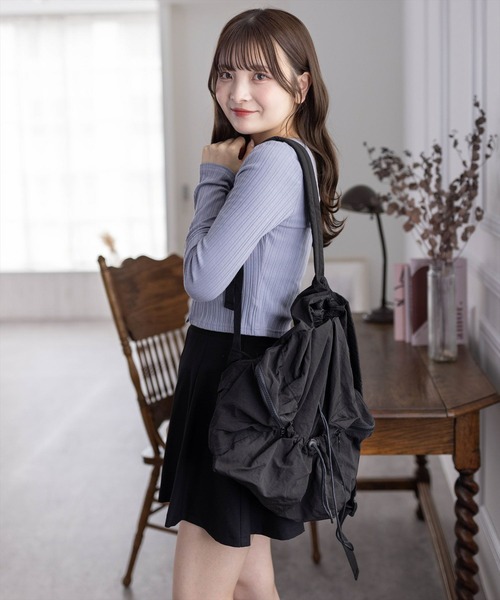 clear（クリア）の「ナイロンリュックサック [収納力抜群 軽量 大容量 通学]≪2024AW新作≫（バックパック/リュック・レディース・ブラック/アイボリー/カーキ・F）」の10枚目の写真