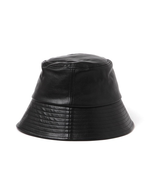 BAYFLOW(ベイフロー)の「フェイクレザーバケットハット(ハット・レディース・ブラック/ブラウン・FREE)」の6枚目の写真