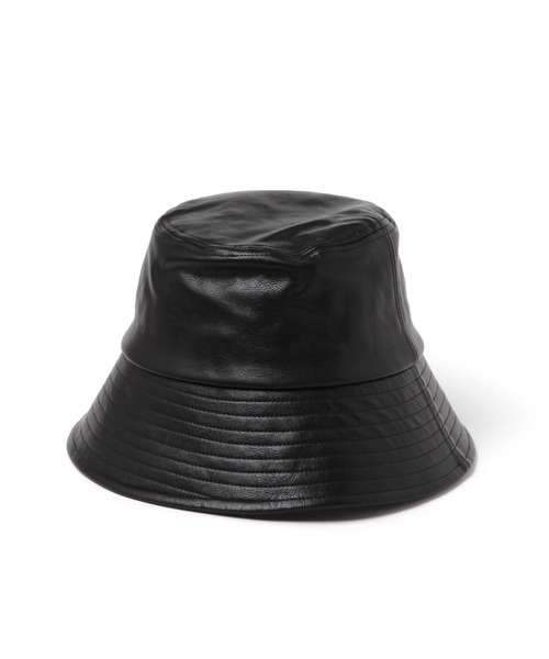 BAYFLOW(ベイフロー)の「フェイクレザーバケットハット(ハット・レディース・ブラック/ブラウン・FREE)」の7枚目の写真