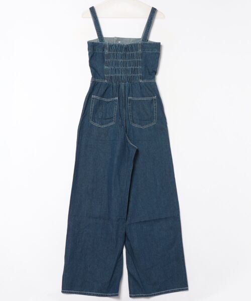 moussy ダークブルー デニムオールインワン セール】デニムベアワイドオールインワン（つなぎ