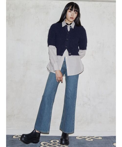 カーディガン 「VEQUM」HALF SLEEVE KNIT CD レディース VEQUM】HALF SLEEVE KNIT CD