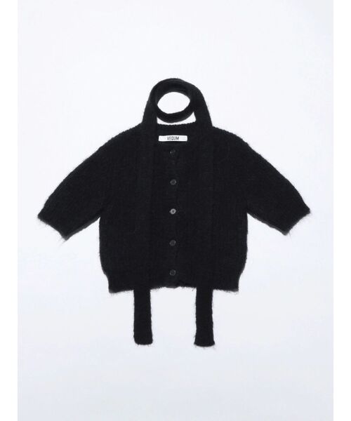 VEQUM（VEQUM）の「【VEQUM】HALF SLEEVE KNIT CD（カーディガン/ボレロ・レディース・ブラウン/グレー/ブラック/ネイビー・FREE）」の5枚目の写真