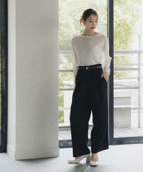 セール】【低身長/高身長サイズ有】スラブシアートップス（Petitjo