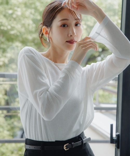 セール】【低身長/高身長サイズ有】スラブシアートップス（Petitjo