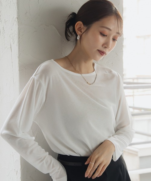 低身長/高身長サイズ有】スラブシアートップス（Petitjo/slattgir