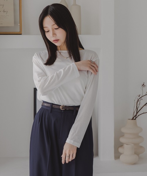 シアートップス　Lサイズ 大きいサイズ 楽に着られるようにAラインにしてみた シアー