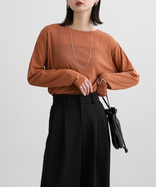 低身長/高身長サイズ有】スラブシアートップス（Petitjo/slattgir