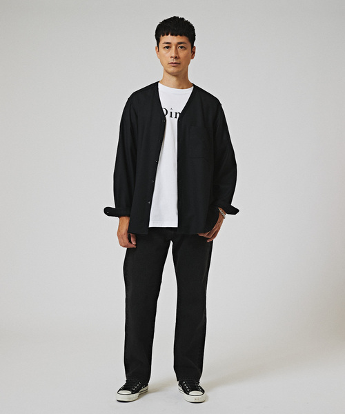 EDIFICE（エディフィス）の「2WAY ストレッチ ウール Vネックシャツ（シャツ/ブラウス・メンズ・ブラック/ネイビー/ブラウン・SMALL/MEDIUM/LARGE）」の5枚目の写真