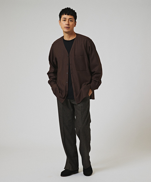 EDIFICE（エディフィス）の「2WAY ストレッチ ウール Vネックシャツ（シャツ/ブラウス・メンズ・ブラック/ネイビー/ブラウン・SMALL/MEDIUM/LARGE）」の11枚目の写真