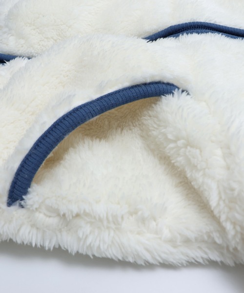 Champion(チャンピオン)の「champion / チャンピオン ボアジャケット(ノーカラージャケット・キッズ・ブラック/ホワイト・80cm/90cm/100cm/110cm/120cm/130cm)」の7枚目の写真