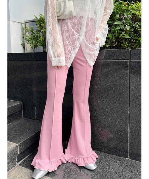 WC（ダブル シー）の「グリッターフリルフレアパンツ（その他パンツ