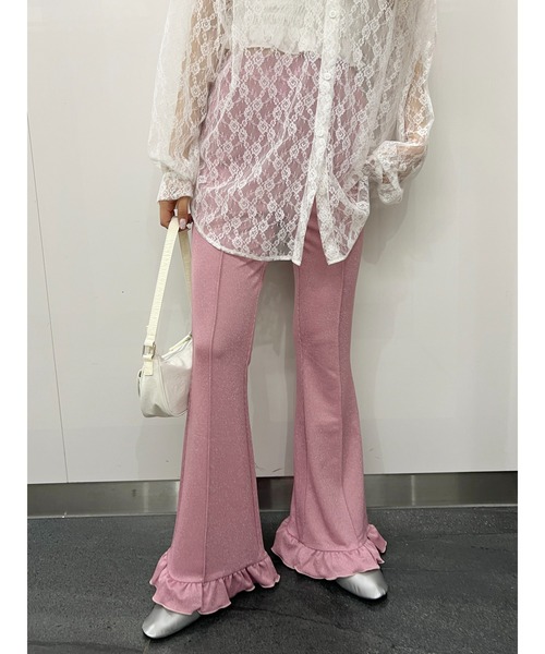 WC（ダブル シー）の「グリッターフリルフレアパンツ（その他パンツ
