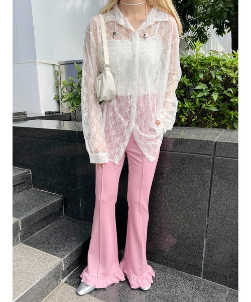 WC（ダブル シー）の「グリッターフリルフレアパンツ（その他パンツ