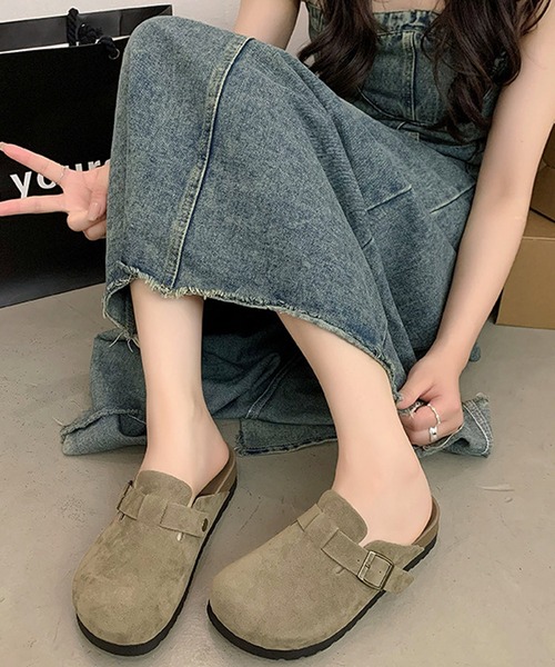 MEMECLE（メメクル）の「【 MEMECLE / メメクル 】レディース スエード クロッグサンダル　サボ（スリッポン・レディース・サンドベージュ/ブラウン・M/S/L）」の9枚目の写真