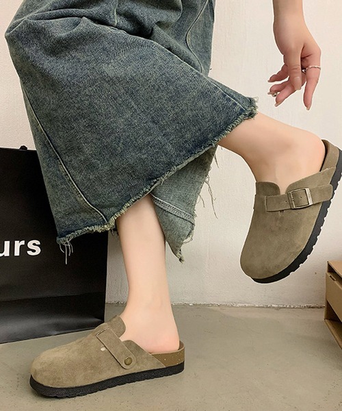 MEMECLE（メメクル）の「【 MEMECLE / メメクル 】レディース スエード クロッグサンダル　サボ（スリッポン・レディース・サンドベージュ/ブラウン・M/S/L）」の11枚目の写真